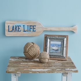 Rustic Lake Life Oar Wall Decor - Nautical Home Decoration