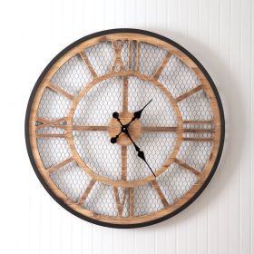 Farmhouse Chicken Wire Wall Clock