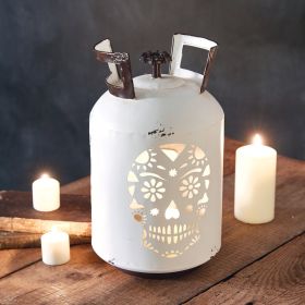 Propane Tank Sugar Skull Luminary