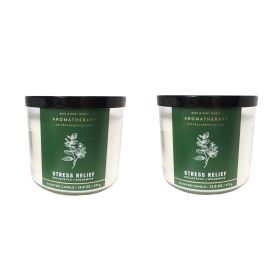 Bath and Body Works Aromatherapy 3 Wick Candle, 14.5 Oz, Eucalyptus Spearmint (2 Pack)