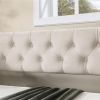 Upholstered Daybed with Trundle, Twin Size Frame, Beige Velvet