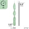 Green Taper Candles Set of 2 -8.8 inch Candles Sticks