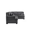 Sectional Modular Sofa with 2 Tossing cushions and Solid Frame for Living Room