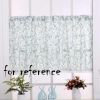 Green Floral Cafe Kitchen Curtains Half Window Curtain Bedroom Doorway Curtain, 55x24 inch