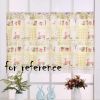 Cute Short Kitchen Curtain Rod Pocket Cafe Curtain Living Room Bedroom Window Drapes, 55x24 inch