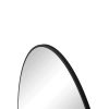 Wall Mirror 39 Inch Black Circular Mirror Metal Framed Mirror Round Vanity Mirror Dressing Mirror, for Bathroom, Living Room, Bedroom Wall Decor