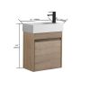 18'' Floating Wall-Mounted Bathroom Vanity with White Resin Sink & Soft-Close Cabinet Door