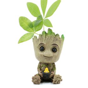 Guardians of the Galaxy Groot Flower Pot Bird's Nest Tree Man Groot Tree Man Hand Ornament (style: 2)